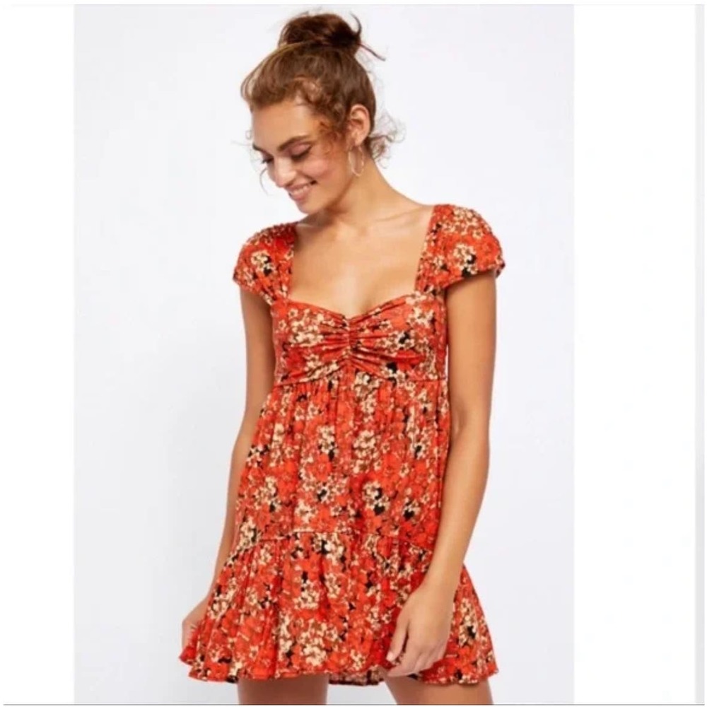 Free people pattern play mini dress